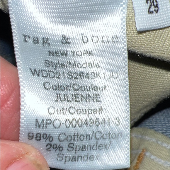 Rag & Bone Denim Jeans, Dre Low Rise Slim Boyfriend Size 29 - Picture 15 of 15